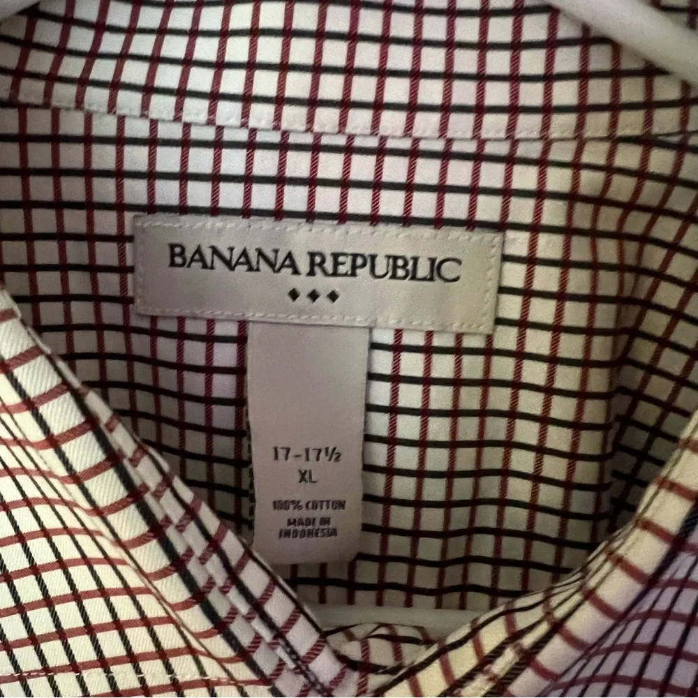 Banana Republic mens long sleeve plaid button down shirt | size Extra large